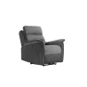 Fauteuil de relaxation électrique en microfibre et simili TONIO (Gris, noir)