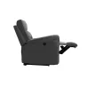 Fauteuil de relaxation électrique en microfibre et simili TONIO (Gris, noir)