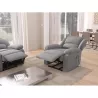 Fauteuil de relaxation électrique avec releveur en microfibre SHANA (Gris) à associer à Fauteuils Pliantes Pratiques Et Robustes