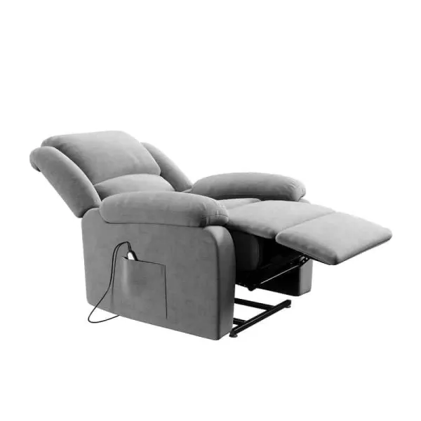 Electric relaxation chair with SHANA microfiber lifter (Grey) to associate with Modern armchairs for an elegant interior