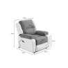 Fauteuil de relaxation électrique avec releveur en microfibre et simili SHANA (Gris, blanc) à associer à Fauteuils De Jardin Rés