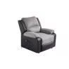 Fauteuil de relaxation électrique avec releveur en microfibre et simili SHANA (Gris, noir)