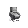 Fauteuil de relaxation électrique avec releveur en microfibre et simili SHANA (Gris, noir)