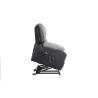 Fauteuil de relaxation électrique avec releveur en microfibre et simili SHANA (Gris, noir)