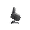 Fauteuil de relaxation électrique avec releveur en microfibre et simili SHANA (Gris, noir)