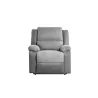 Fauteuil de relaxation électrique avec releveur en microfibre et simili SHANA (Gris)