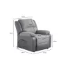 Fauteuil de relaxation électrique avec releveur en microfibre et simili SHANA (Gris)