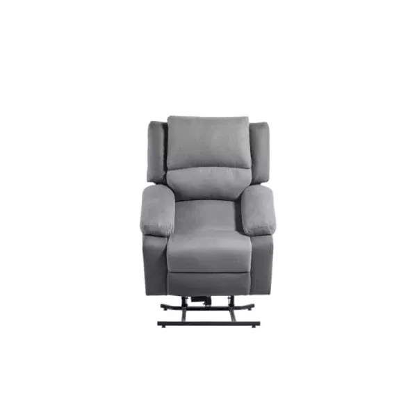 Fauteuil de relaxation électrique avec releveur en microfibre et simili SHANA (Gris)