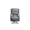 Fauteuil de relaxation électrique avec releveur en microfibre et simili SHANA (Gris)