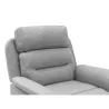 Fauteuil de relaxation manuel en tissu DETENTE (Gris clair)