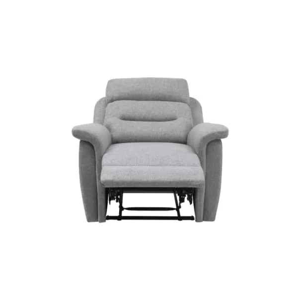 Fauteuil de relaxation manuel en tissu DETENTE (Gris clair)