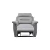 Fauteuil de relaxation manuel en tissu DETENTE (Gris clair)