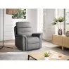 Fauteuil de relaxation manuel en tissu DETENTE (Gris clair)