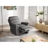 Fauteuil de relaxation manuel en tissu DETENTE (Gris clair)