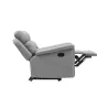 Fauteuil de relaxation manuel en tissu DETENTE (Gris clair)