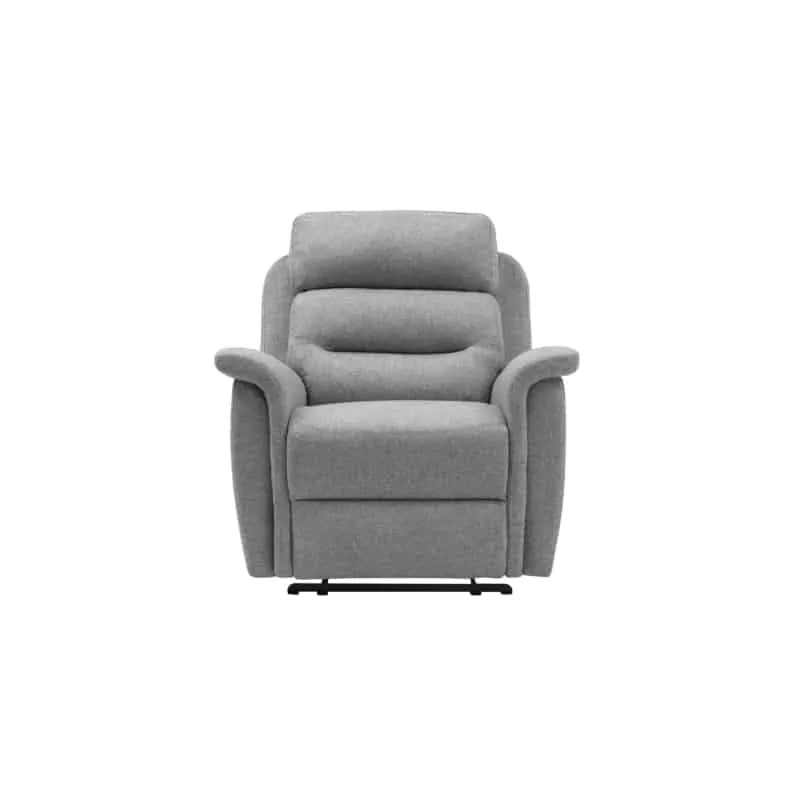 Fauteuil de relaxation manuel en tissu DETENTE (Gris clair)