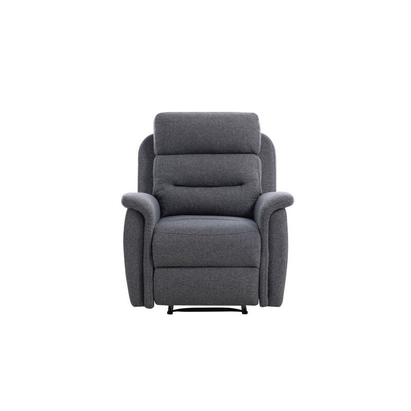 Fauteuil de relaxation manuel en tissu DETENTE (Gris foncé)