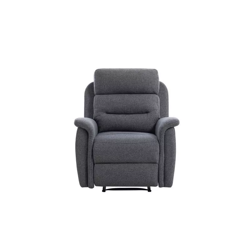 Fauteuil de relaxation manuel en tissu DETENTE (Gris foncé)