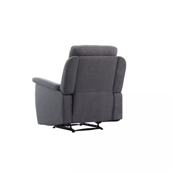 Fauteuil de relaxation manuel en tissu DETENTE (Gris foncé)