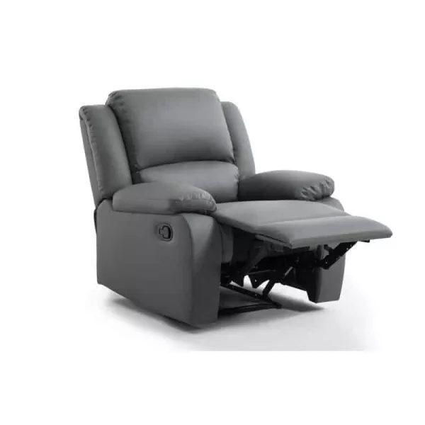 Fauteuil de relaxation manuel en simili ATLAS (Gris)