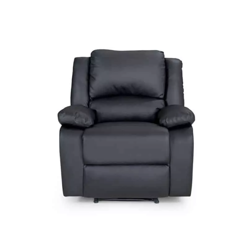 Fauteuil de relaxation manuel en simili ATLAS (Noir)