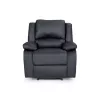 Fauteuil de relaxation manuel en simili ATLAS (Noir)