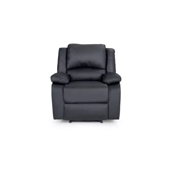 Fauteuil de relaxation manuel en simili ATLAS (Noir)