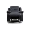 Fauteuil de relaxation manuel en simili ATLAS (Noir)