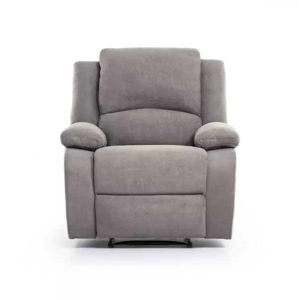 Fauteuil de relaxation manuel en microfibre ATLAS (Gris)