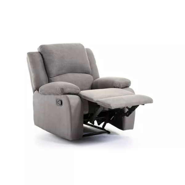 Fauteuil de relaxation manuel en microfibre ATLAS (Gris)