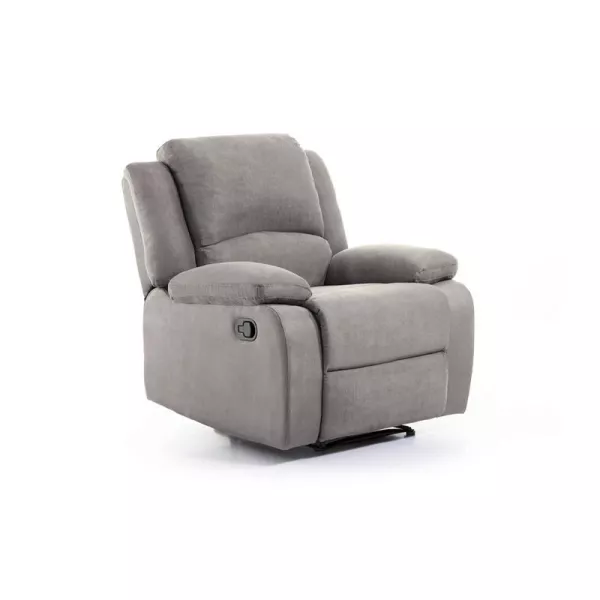 Fauteuil de relaxation manuel en microfibre ATLAS (Gris)