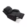 Fauteuil de relaxation manuel en microfibre ATLAS (Noir)