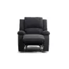 Fauteuil de relaxation manuel en microfibre ATLAS (Noir)