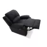 Fauteuil de relaxation manuel en microfibre ATLAS (Noir)