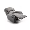 Fauteuil de relaxation manuel en microfibre et simili ATLAS (Gris)