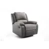 Fauteuil de relaxation manuel en microfibre et simili ATLAS (Gris)