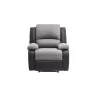 Fauteuil de relaxation manuel en microfibre et simili ATLAS (Gris, noir)