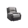 Fauteuil de relaxation manuel en microfibre et simili ATLAS (Gris, noir)