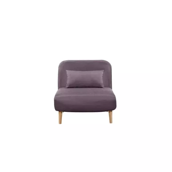 Banquette scandinave 1 place convertible BZ (Aubergine)