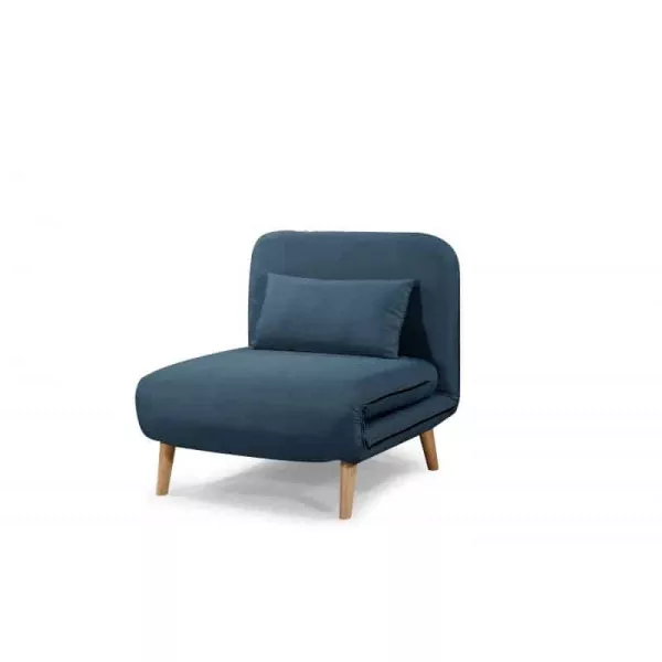 Banquette scandinave 1 place convertible BZ (Bleu pétrole)