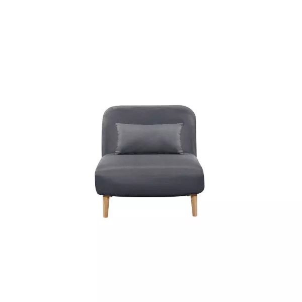 Banquette scandinave 1 place convertible BZ (Gris foncé)