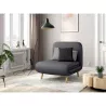 Banquette scandinave 1 place convertible BZ (Gris foncé)