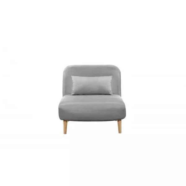 Banquette scandinave 1 place convertible BZ (Gris clair)