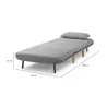 Banquette scandinave 1 place convertible BZ (Gris clair)