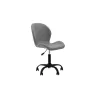 Chaise de bureau en tissu avec pieds noirs BEVERLY (Gris clair)