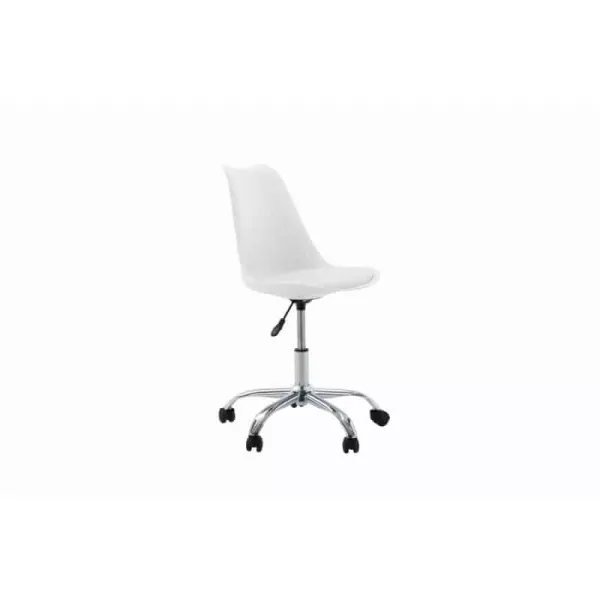 Fauteuil de bureau en polypropylène et simili TONO (Blanc)