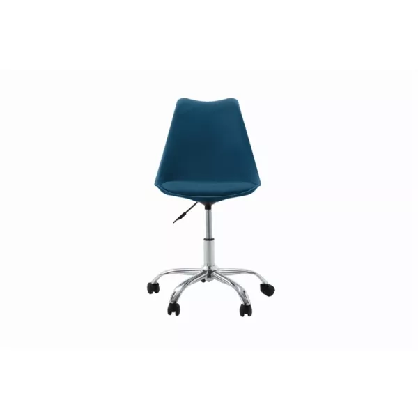 Fauteuil de bureau en polypropylène et simili TONO (Bleu pétrole)