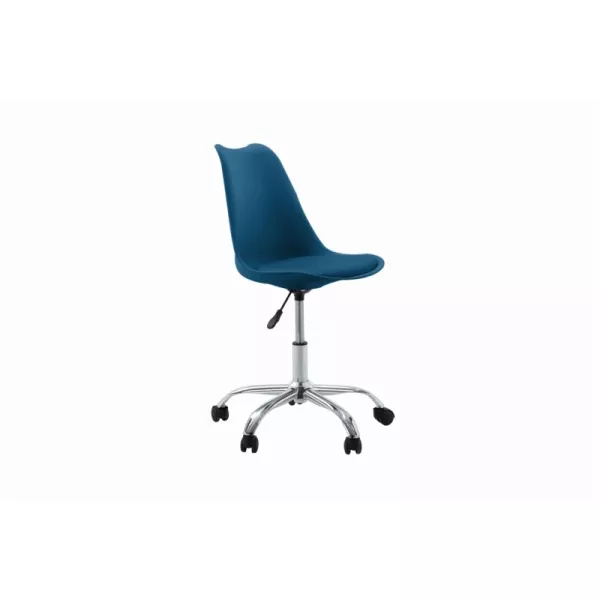 Fauteuil de bureau en polypropylène et simili TONO (Bleu pétrole)