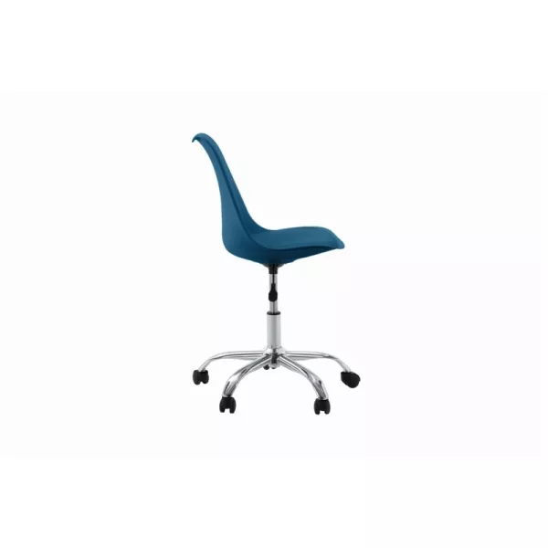 Fauteuil de bureau en polypropylène et simili TONO (Bleu pétrole)