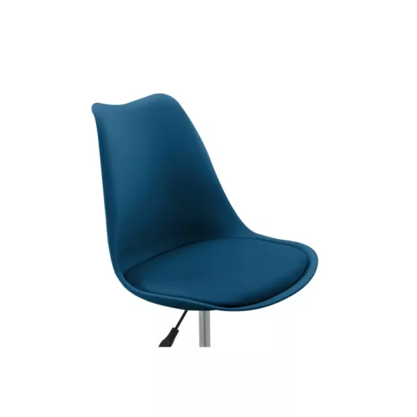 Fauteuil de bureau en polypropylène et simili TONO (Bleu pétrole)